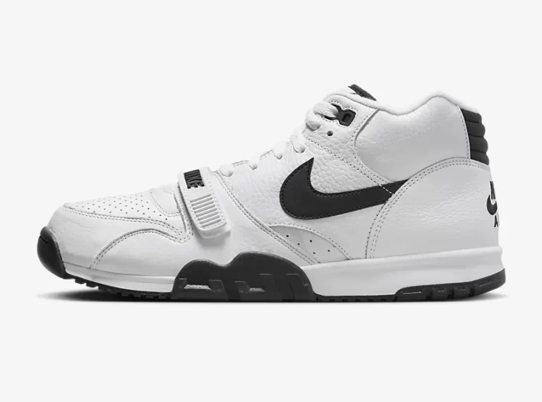 Nike Air Trainer 1 Sneaker in Black and White with Swoosh Logo and Cross-Training Design