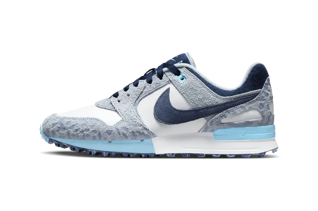 The Nike Air Pegasus 89 G joins the U.S. Open celebration with a "Accept and Embrace" theme in light & dark blue, inspired by North Carolina & Michael Jordan. Premium materials & Pinehurst No. 2 details. Releases June 7th.