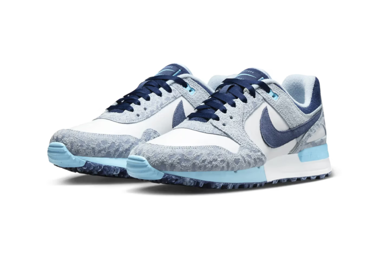 The Nike Air Pegasus 89 G joins the U.S. Open celebration with a "Accept and Embrace" theme in light & dark blue, inspired by North Carolina & Michael Jordan. Premium materials & Pinehurst No. 2 details. Releases June 7th.