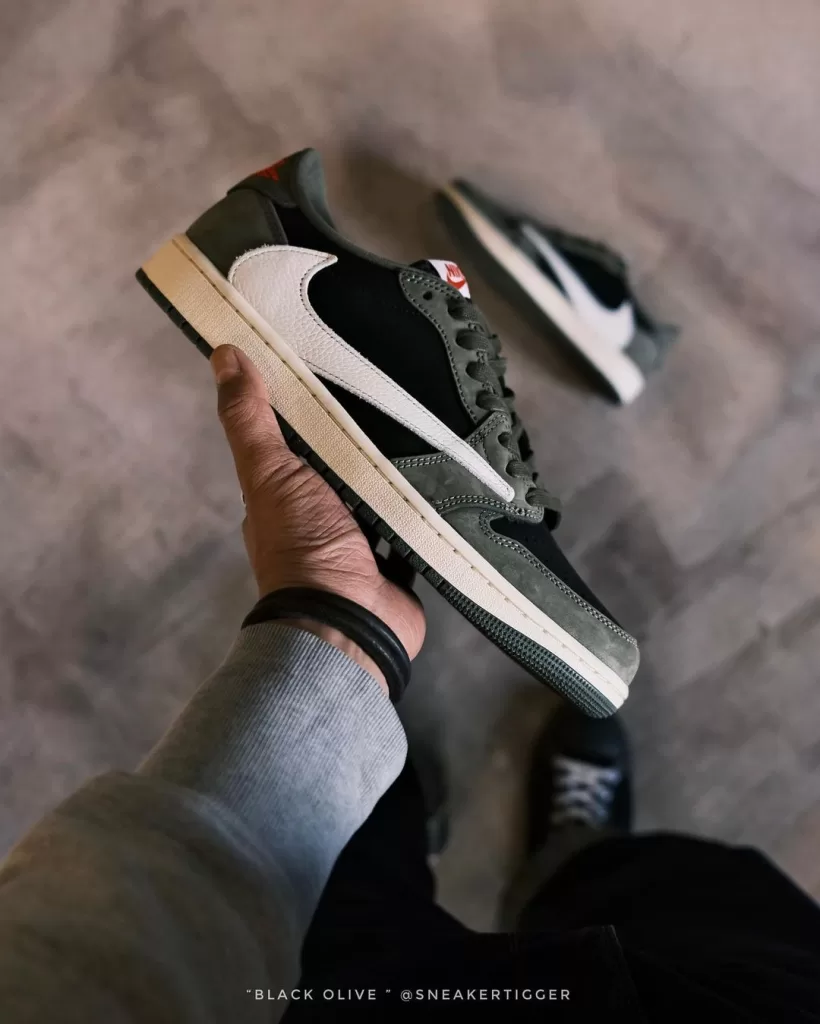 travis scott x air jordan 1 low olive 5