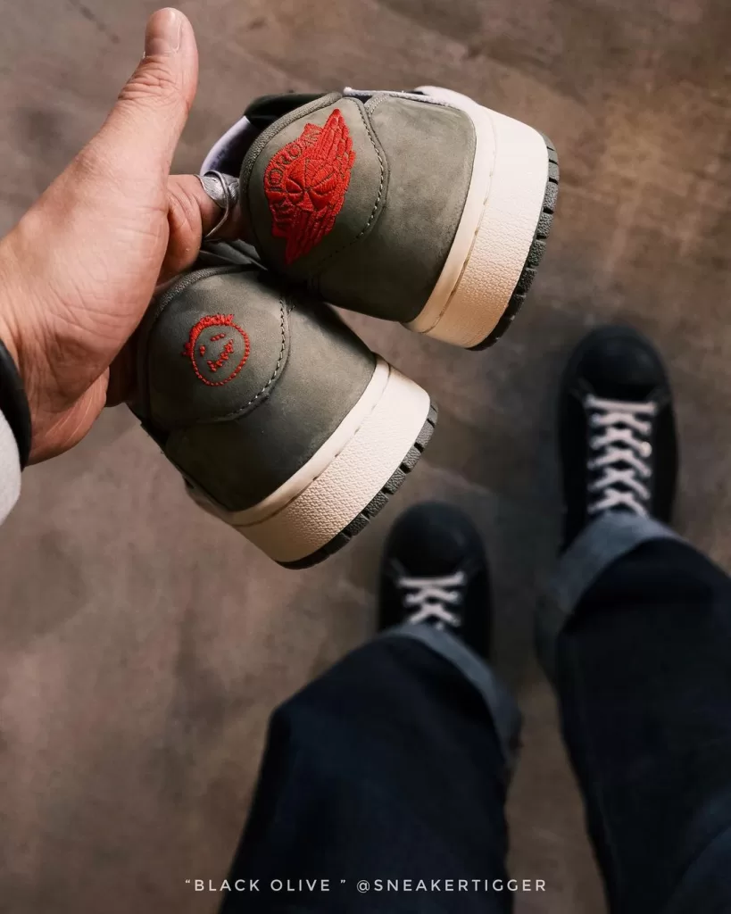 travis scott x air jordan 1 low olive 6